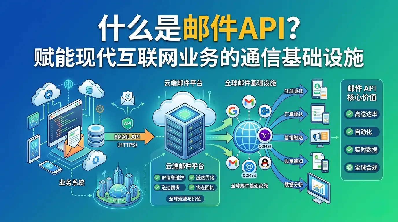 什么是邮件API？企业邮件API平台原理、优势与应用场景解析
