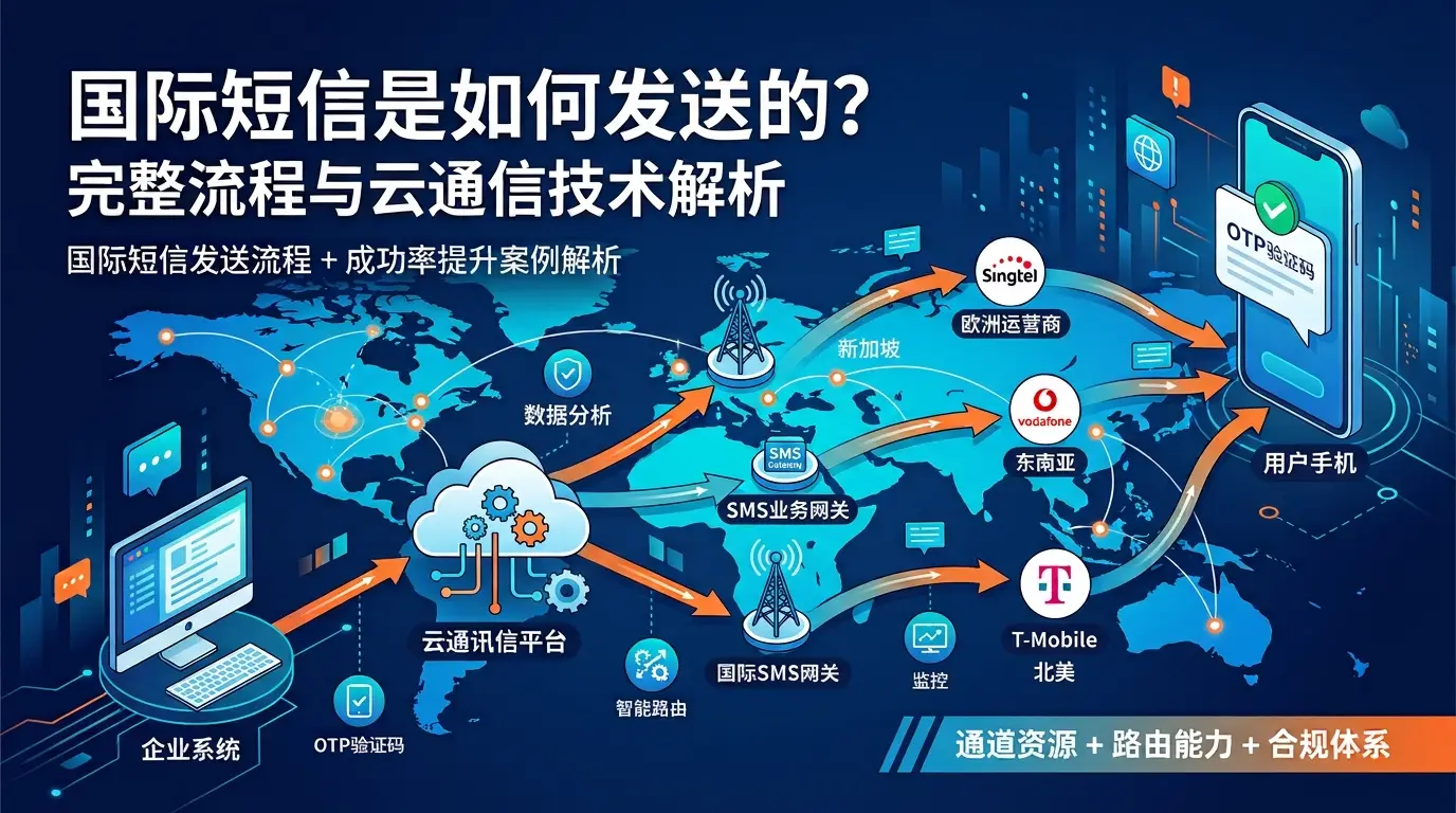 国际短信是如何发送的？国际短信发送流程 + 成功率提升案例解析