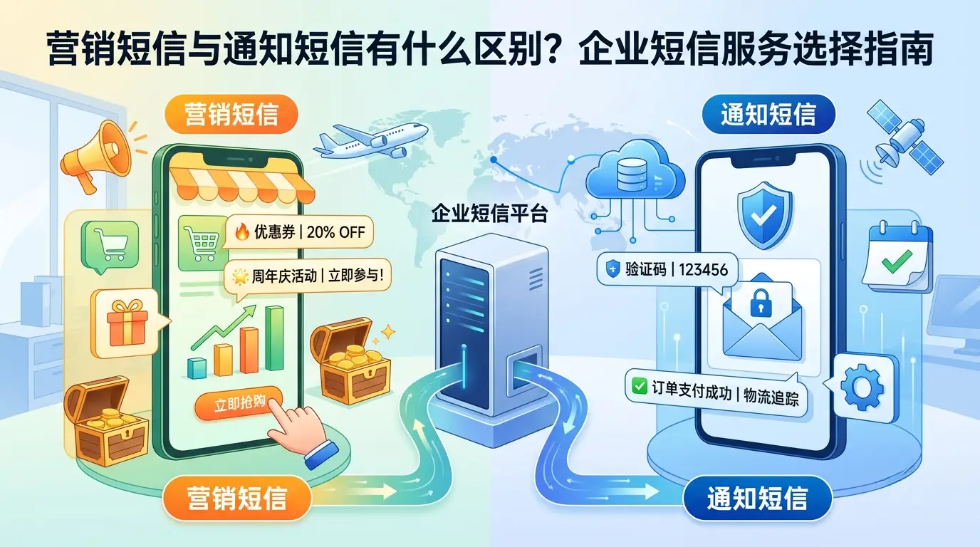 营销短信与通知短信有什么区别？企业短信服务选择指南