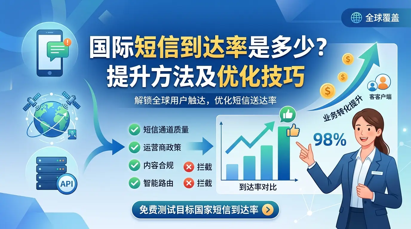 国际短信到达率是多少？影响因素、提升方法及优化技巧
