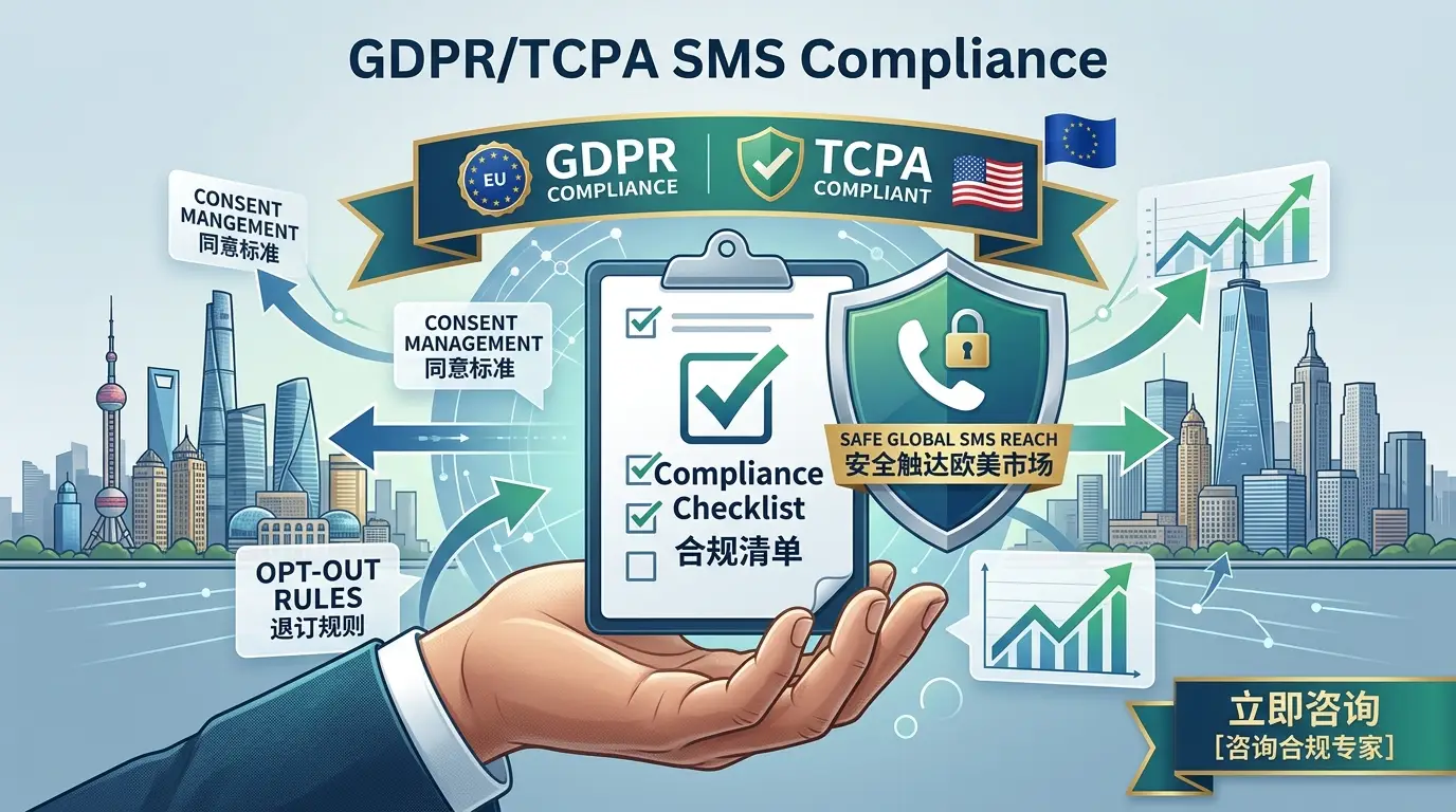 GDPR/TCPA SMS Compliance Guide 2026: Must-Read for Overseas Enterprises (With Compliance Checklist)
