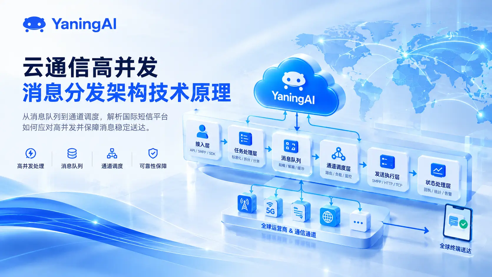 Cloud Communication High-Concurrency Message Distribution Architecture Analysis: Queue, Scheduling and Reliability | YaningAI